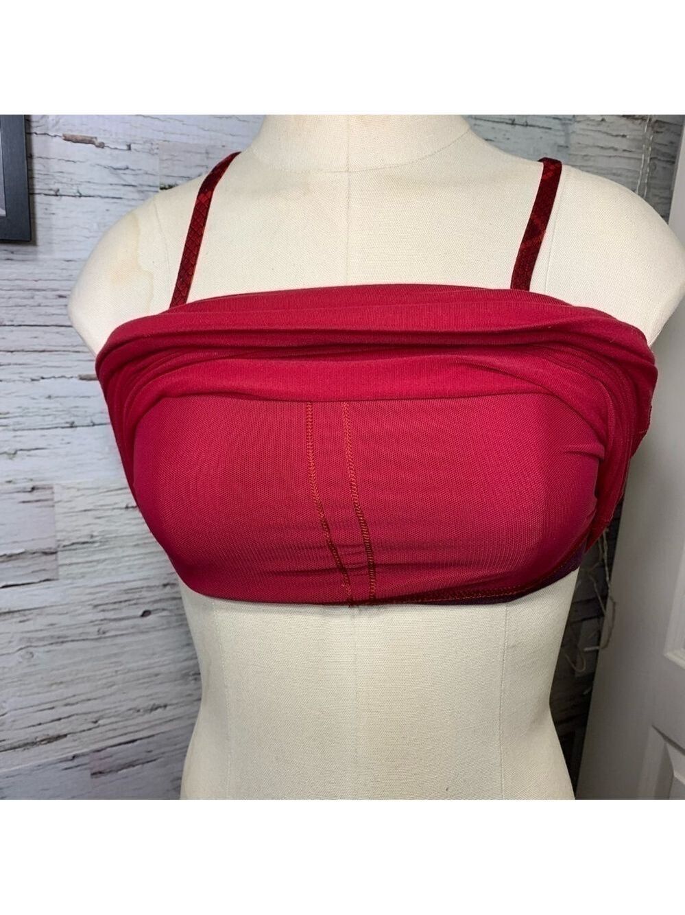 Lululemon Tank Top Lot Of 2 Sz 4 Blue Red Built In Bra Racerback Camisole Sport - Picture 12 of 16